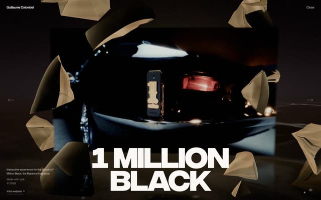 Cinematic Automotive with 3D Paper Depth on guillaumecolombel.fr