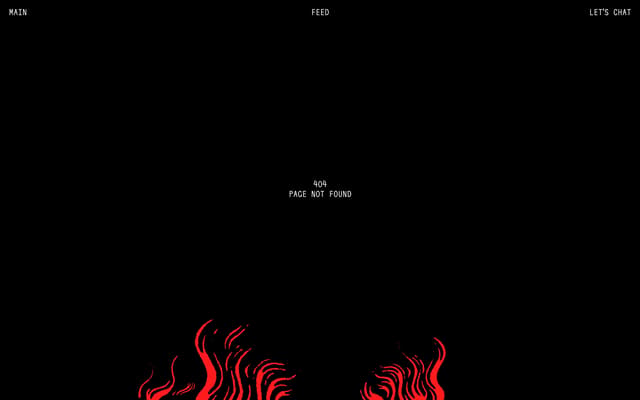 Red Flame 404 Page on rsquad.io