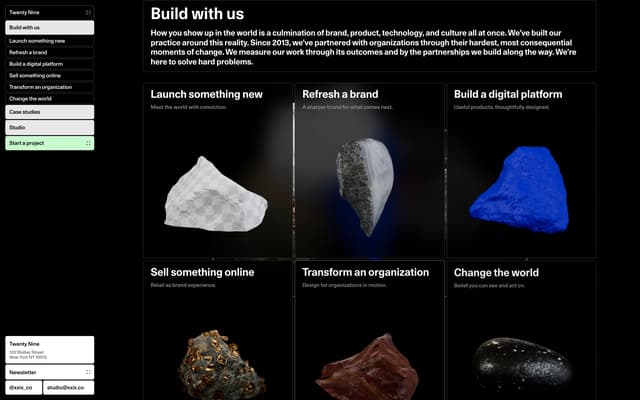 3D Mineral Service Cards on xxix.co