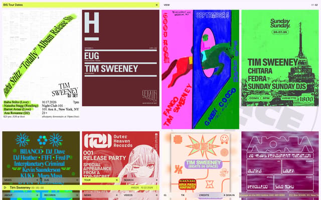 Flyer Mood Board Grid on beatsinspace.net