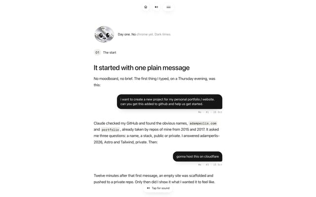 Conversational Case Study Narrative on adamperlis.com