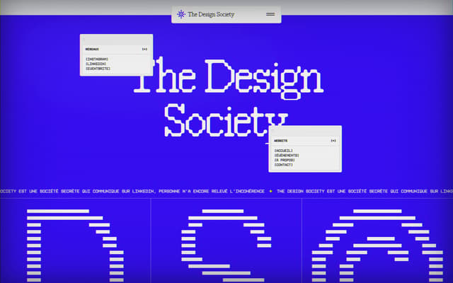 Full Footer with Marquee on thedesignsociety.fr