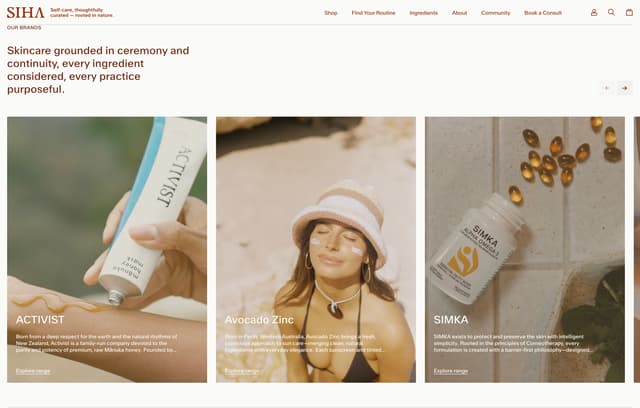 Featured Brands Carousel on siha.com.au