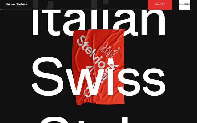 Stelvio Grotesk 3D Fabric Hero on font.k95.it