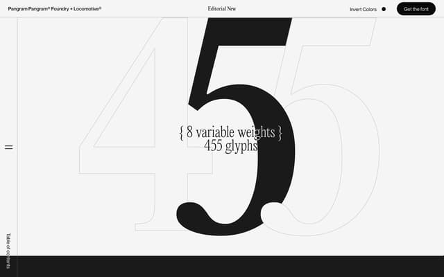 Oversized Weight Numeral Specimen on editorialnew.com