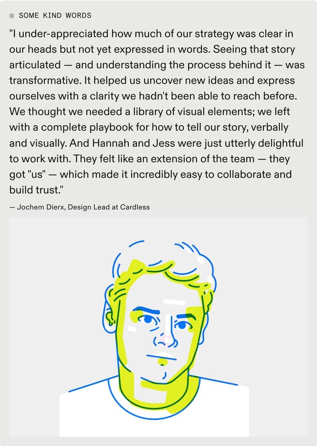 Editorial Testimonial Card on wearefamilystyle.com