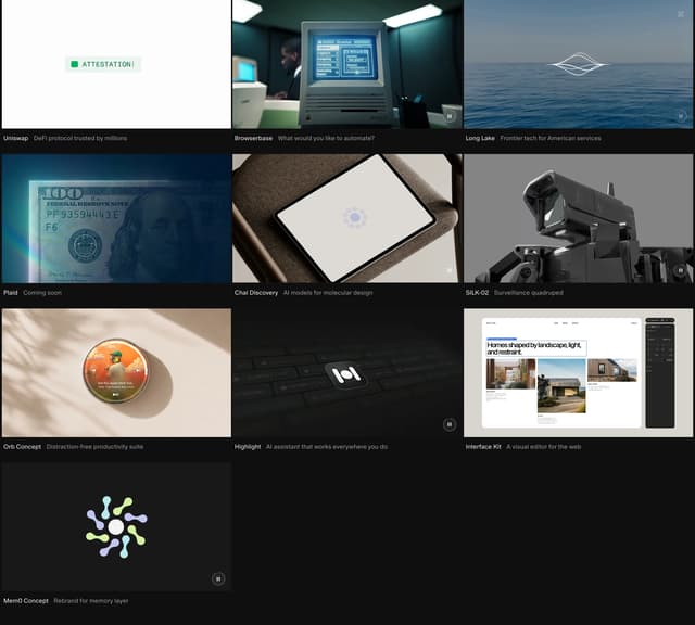 Dense Project Gallery Grid on willphan.com