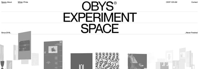 Experiment Space Hero Composition on experiment.obys.agency