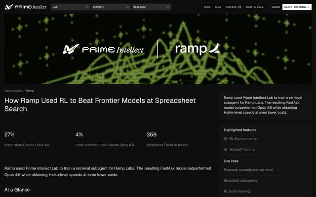 Prime Intellect Case Study Hero on primeintellect.ai