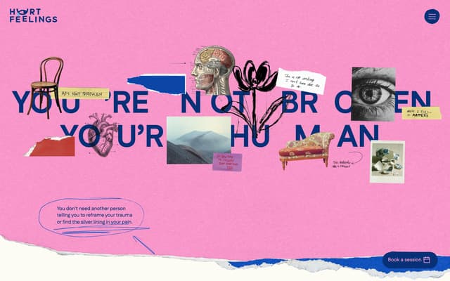 Collage Zine Hero on hurt-feelings.com