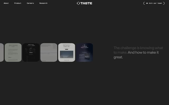 Fading Typography with Carousel on tastelabs.com