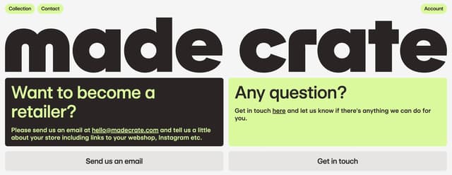 Inverted Color Block Contact Pair on madecrate.com
