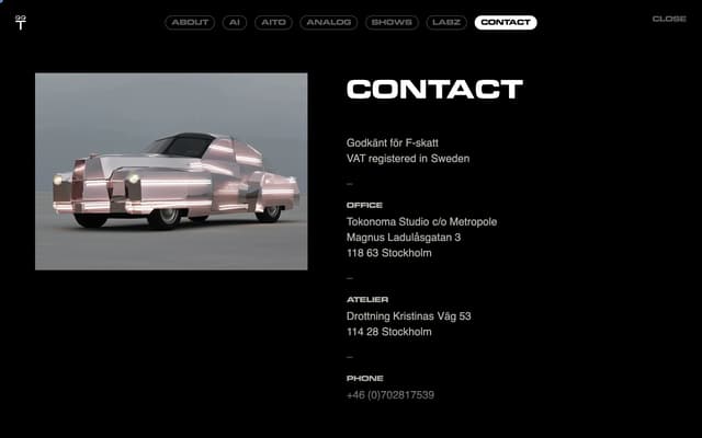Chrome Vehicle + Two-Column on tokonoma.xyz