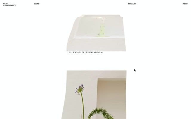 Gallery column that riffles into a single pile when you reach the end on bulbs.simondupety.com