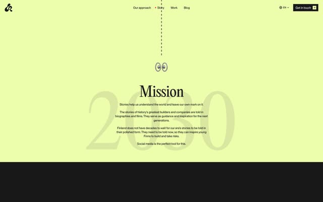 Mission with Background Numerals on hildenkaira.fi