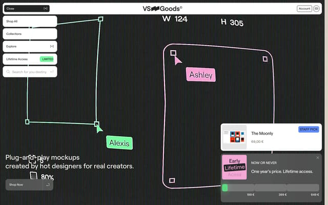 Full-Screen Menu Overlay on vs-goods.store