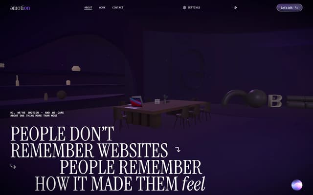 About — Architectural 3D Hero on emotion-agency.com