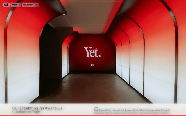 Inverted hero with frosted glass bar on studionari.co.uk