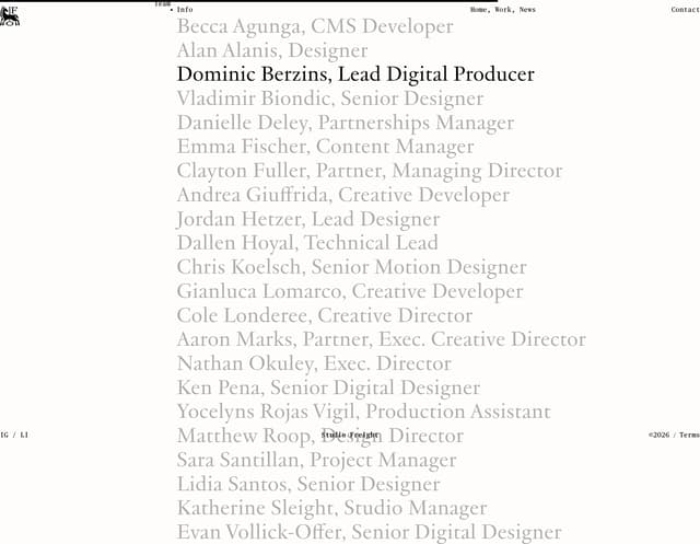 Low-Contrast Team Typographic Grid on studiofreight.com