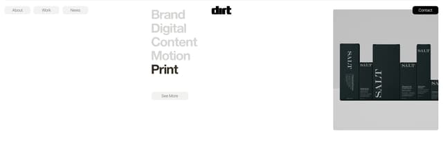 Hover-Reveal Services Split on dirtverse.co