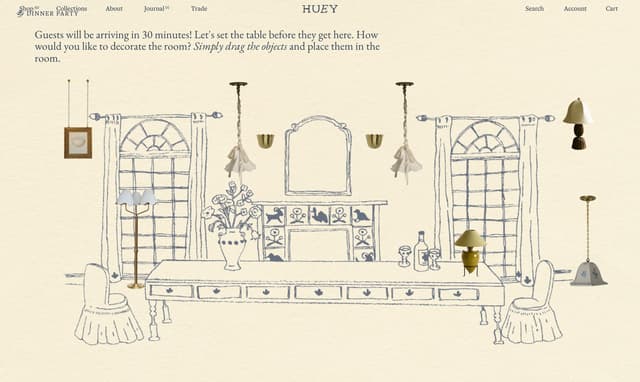 Drag-to-Set Dinner Party on hueylightshop.com