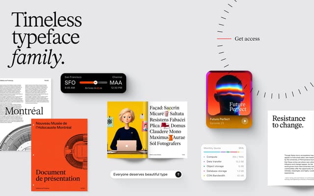Timeless Type — Bento Grid Specimen Page on timeless.co