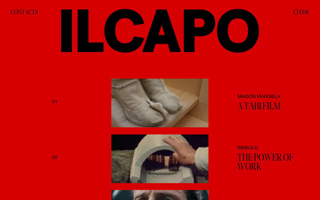 Red Project Index Overlay on ilcapoproduction.com