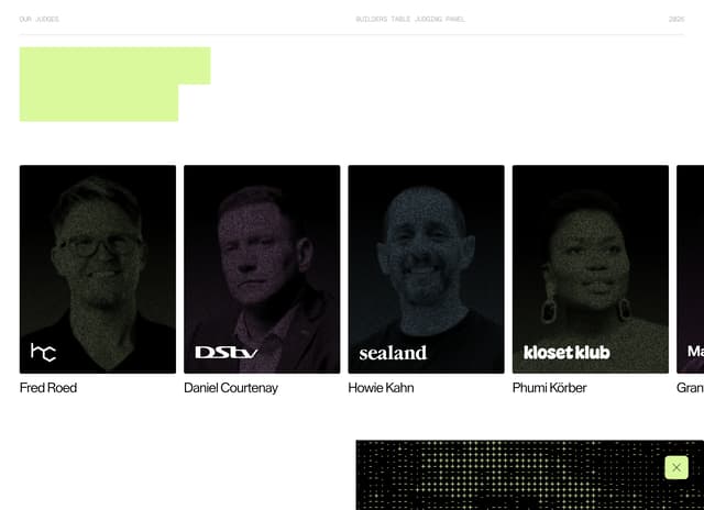 Halftone Judges with Dithered Portraits on builderstable.net