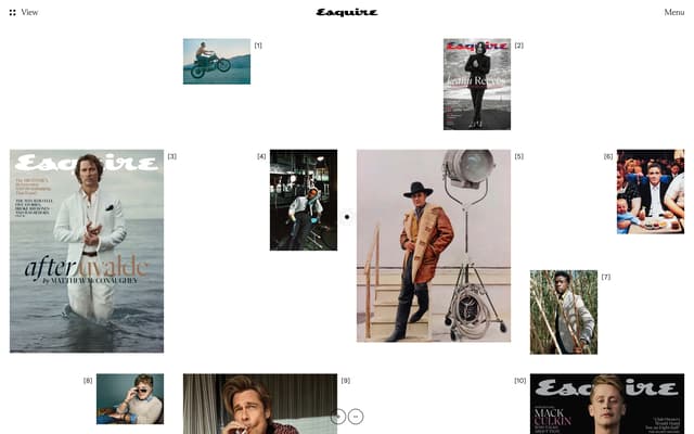 Esquire Hero-to-Gallery Transition on hollywoodexhibit2026.com