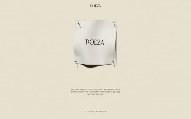 Needle-Pinned Garment Tag Footer on poezabride.com