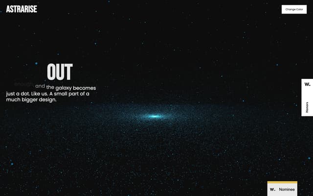 Galactic Scale Typography on astrarise.vercel.app