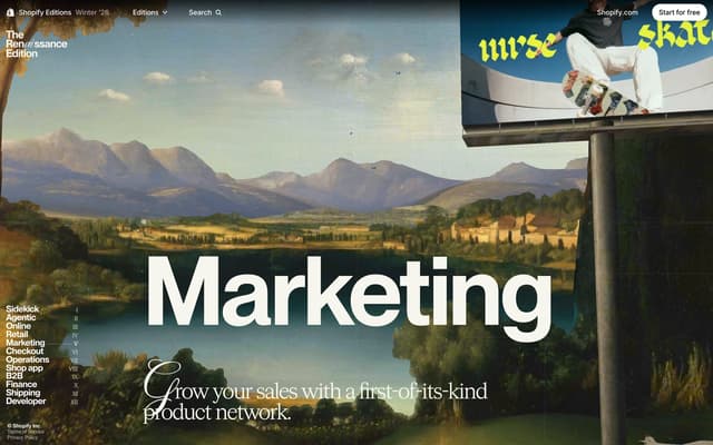 Marketing Billboard in Painting on shopify.com