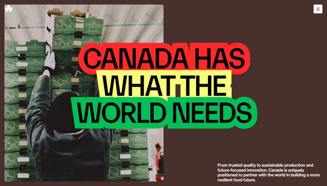 Bold Statement with Supporting Grid on letsgrowcanada.ca