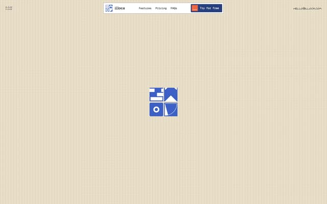Geometric grid 404 page on illoca.unseen.co
