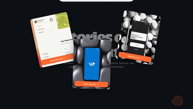 3D Floating Testimonial Cards on umanodesign.studio