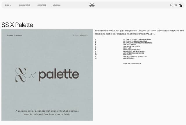 Asymmetric Numbered Collection — SS X Palette on studiostandard.com