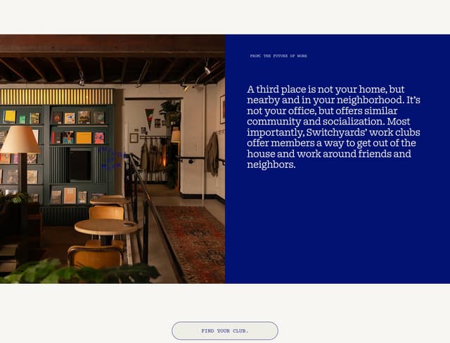 Cobalt Blue Split Screen on switchyards.com