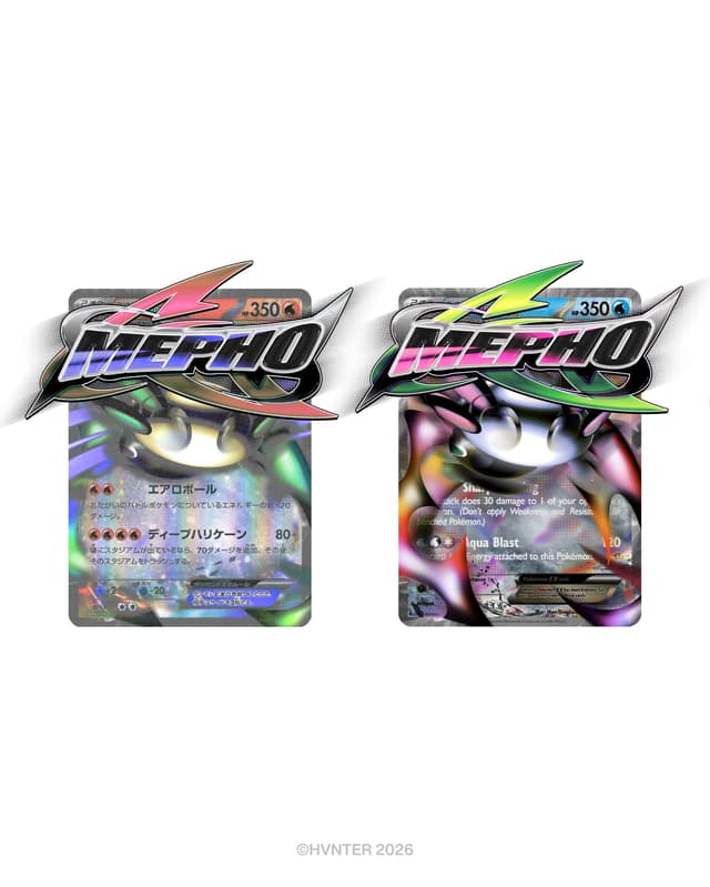 Trading card layout with frame-breaking 3D typography on instagram.com