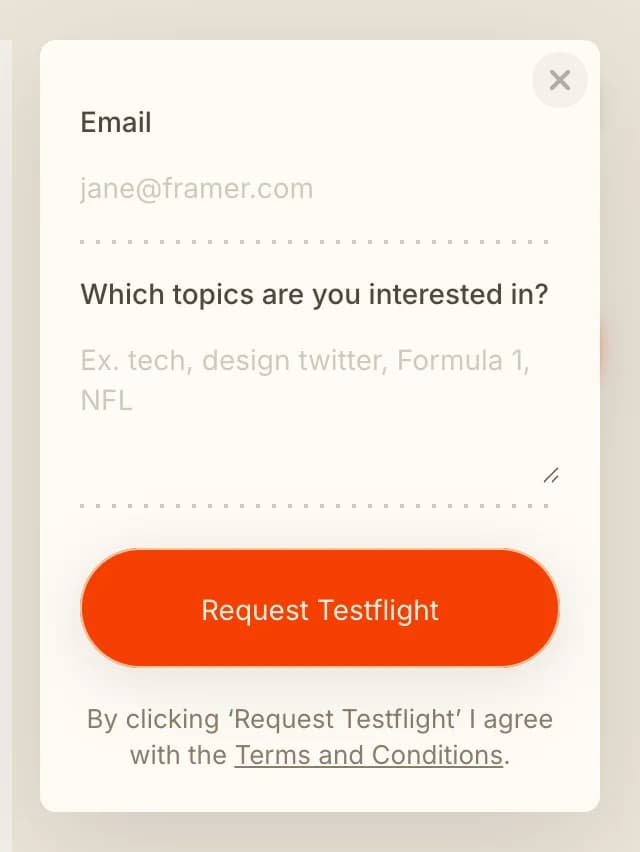Editorial Floating Form Card on dailydispatch.app