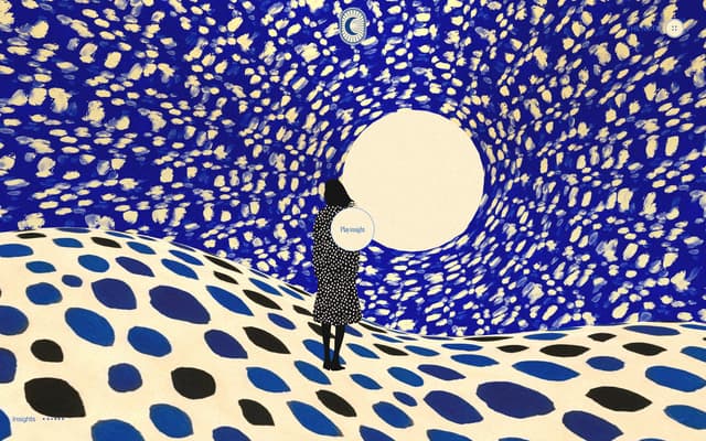 Stippled Figure and Glowing Orb on sleep-well-creatives.com
