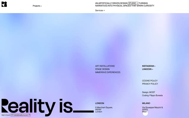 Gradient Footer with Brand Anchor on reality-is.com