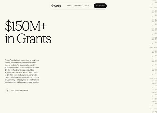 Grants Stats: Oversized Numerals on aptosnetwork.com