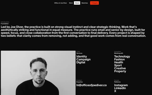 Dark-Mode About Introduction on officeofjoediver.co