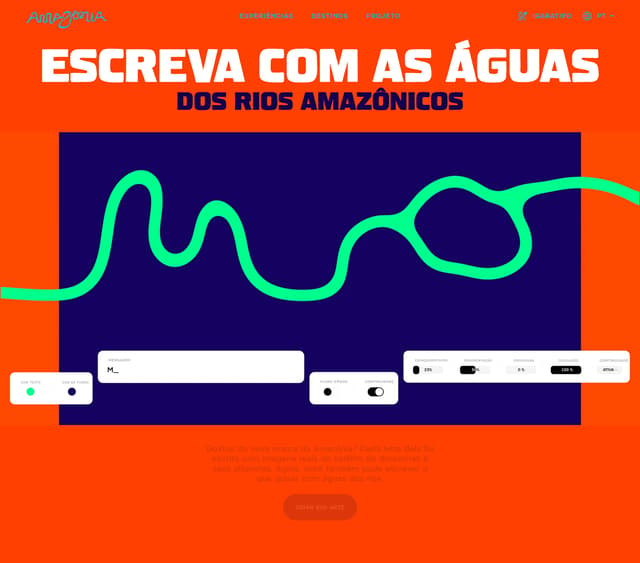 Headline Tool Section on visiteamazonia.com.br