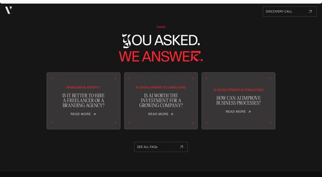 Grid-Based FAQ Cards on svz.io