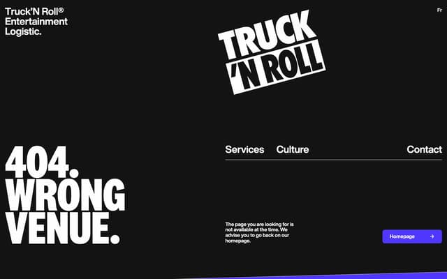Branded 404 with Tilted Logo Sticker on trucknroll.com