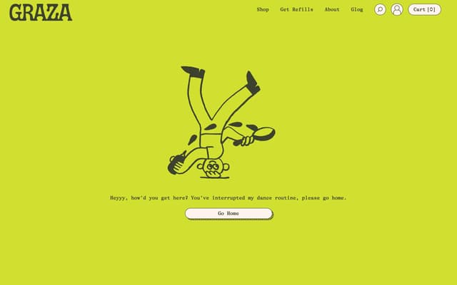 404 Error Page on graza.co