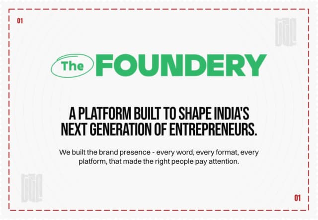 Stamp-Border Portfolio Card on thedelhifolk.com