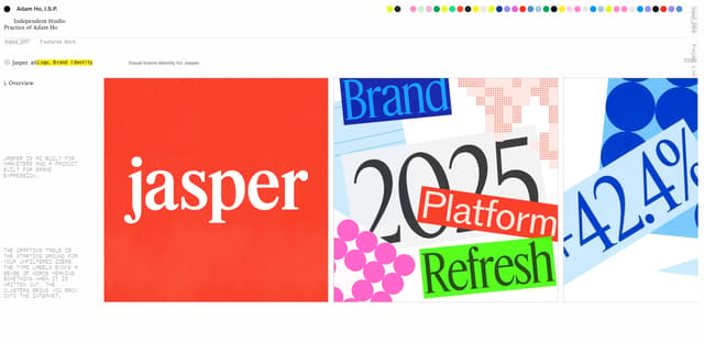 Jasper Featured Work on adamho.com