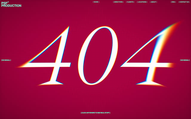 CRT-Glitch 404 with Chromatic Aberration on productionportugal.com